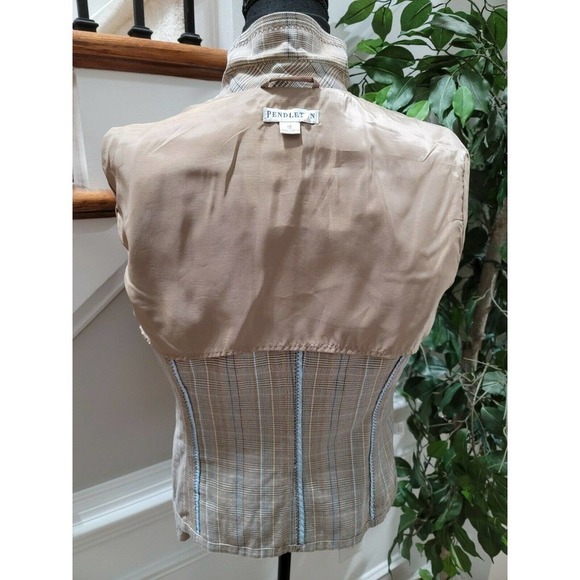 Pendleton Women Multicolor Cotton Single Breasted Three Buttons Fitted Blazer 12 - Picture 6 of 11